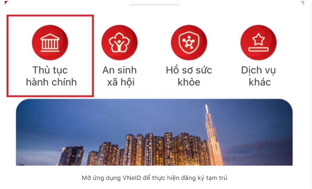 Stay notification guide on VNeID